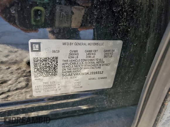 ✅ 2019 Buick Enclave Essence • VIN: 5GAEVAKW5KJ319312 • Lot: 96336505. Listed on Copart with 236,047 mi. Free auction sales archive from the USA and detailed vehicle history report at DreamBid. Image 13.