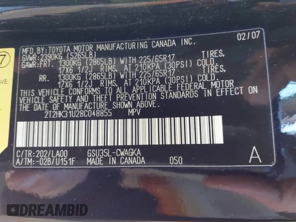 ✅ 2008 Lexus RX 350 • VIN: 2T2HK31U28C048855 • Lot: 43527021. Listed on IAAI with 229,266 mi. Free auction sales archive from the USA and detailed vehicle history report at DreamBid. Image 9.