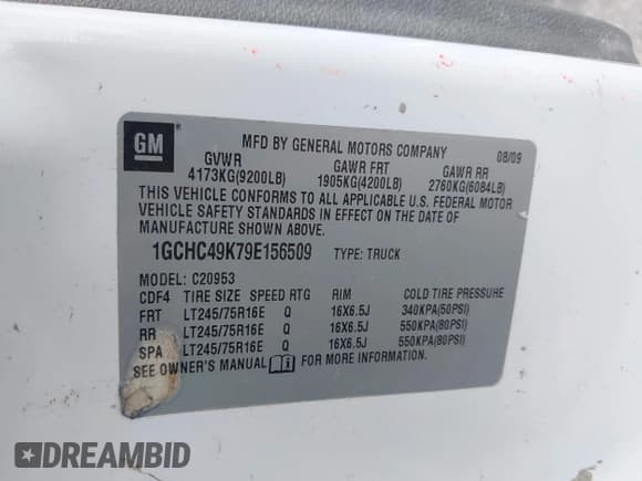 ✅ 2009 Chevrolet Silverado 2500HD Work Truck • VIN: 1GCHC49K79E156509 • Lot: 42566650. Wystawiony na IAAI z przebiegiem 218 736 mil. Bezpłatny archiwum sprzedaży aukcyjnych z USA i szczegółowy raport historii pojazdu na DreamBid. Zdjęcie 9.