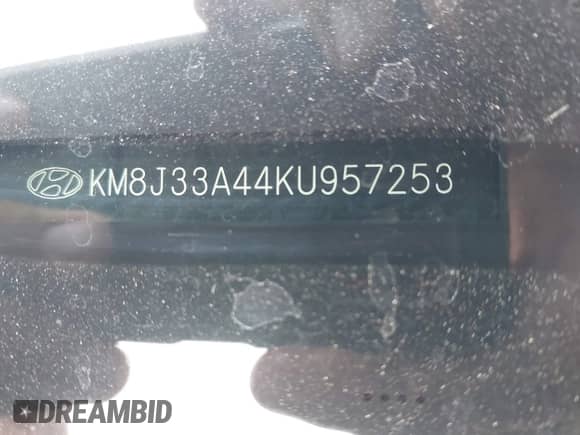 2019 Hyundai Tucson Value with VIN KM8J33A44KU957253, listed as a IAAI auction lot 42887799 with 57,676 mi miles and . Bid and sale history available at DreamBid. Image 17.