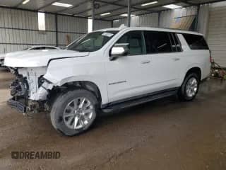 2023 Chevrolet Suburban Premier with VIN 1GNSKFKD2PR541490, listed as a Copart auction lot 58934005 with 25,796 mi miles and Salvage title. Bid and sale history available at DreamBid. Image 1.