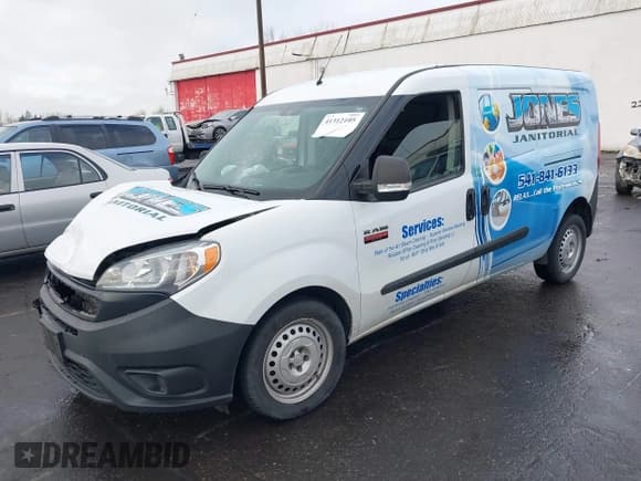 ✅ 2021 Ram ProMaster City Cargo Tradesman • VIN: ZFBHRFAB2M6T43801 • Lot: 41312105. Listed on IAAI with 44,022 mi. Free auction sales archive from the USA and detailed vehicle history report at DreamBid. Image 2.