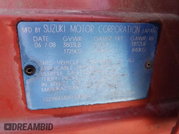 ✅ 2009 Suzuki SX4 AWD • VIN: JS2YB413295100538 • Лот: 67481395. Опубликован ранее на Copart с пробегом 195 552 миль. Бесплатный доступ к архиву аукционных продаж из США и подробный отчёт об истории автомобиля на DreamBid. Изображение 14.