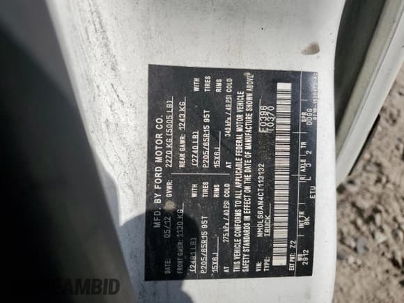 ✅ 2012 Ford Transit Connect XL • VIN: NM0LS6AN4CT113132 • Lot: 65556665. Wystawiony na Copart z przebiegiem 174 983 mil. Bezpłatny archiwum sprzedaży aukcyjnych z USA i szczegółowy raport historii pojazdu na DreamBid. Zdjęcie 13.