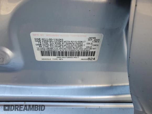 ✅ 2006 Mitsubishi Outlander SE • VIN: JA4LX41F26U014917 • Lot: 79968944. Listed on Copart with 110,819 mi. Free auction sales archive from the USA and detailed vehicle history report at DreamBid. Image 14.