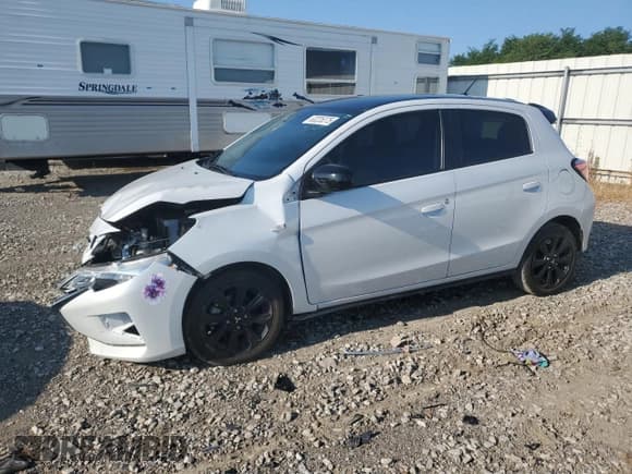 ✅ 2023 Mitsubishi Mirage Black Edition • VIN: ML32AWHJ0PH001184 • Lot: 63235375. Listed on Copart with 24,822 mi. Free auction sales archive from the USA and detailed vehicle history report at DreamBid. Image 1.