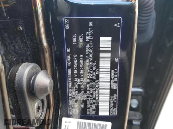 ✅ 2022 Toyota Highlander Hybrid LE • VIN: 5TDZARAH1NS516238 • Lot: 44461855. Wystawiony na Copart z przebiegiem 27 101 mil. Bezpłatny archiwum sprzedaży aukcyjnych z USA i szczegółowy raport historii pojazdu na DreamBid. Zdjęcie 14.