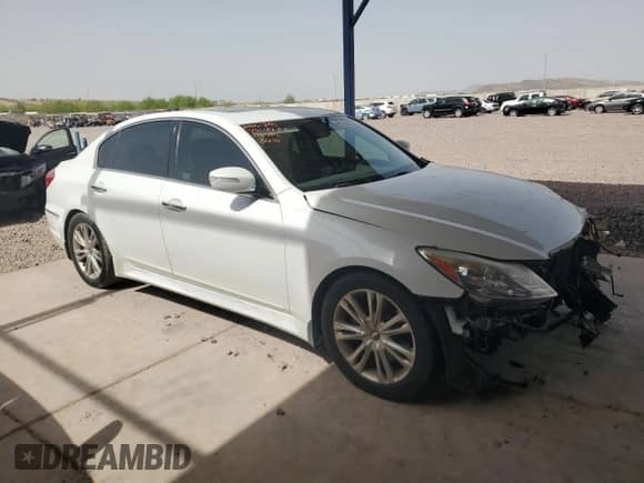 2013 Hyundai Genesis 3.8L z VIN KMHGC4DD9DU248610, wystawiony jako Copart lot #60116784 z przebiegiem 50 036 mil mil oraz Szkoda całkowita • Salvage title. Historia ofert i sprzedaży dostępna na DreamBid. Obrazek 4.