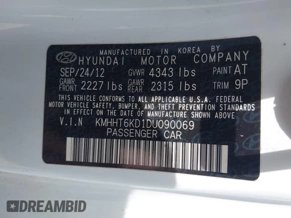 ✅ 2013 Hyundai Genesis Coupe Premium • VIN: KMHHT6KD1DU090069 • Lot: 42094630. Wystawiony na IAAI z przebiegiem 86 294 mil. Bezpłatny archiwum sprzedaży aukcyjnych z USA i szczegółowy raport historii pojazdu na DreamBid. Zdjęcie 9.