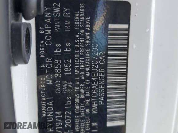 ✅ 2014 Hyundai Veloster Turbo • VIN: KMHTC6AE4EU207200 • Lot: 84560624. Wystawiony na Copart z przebiegiem 116 578 mil. Bezpłatny archiwum sprzedaży aukcyjnych z USA i szczegółowy raport historii pojazdu na DreamBid. Zdjęcie 12.