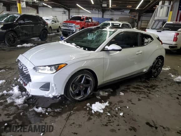 2019 Hyundai Veloster Turbo z VIN KMHTH6AB3KU011655, wystawiony jako Copart lot #41699095 z przebiegiem 66 870 mil mil oraz Szkoda całkowita • Salvage title. Historia ofert i sprzedaży dostępna na DreamBid. Obrazek 1.