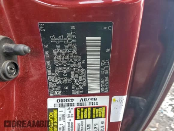 ✅ 2013 Toyota Sienna XLE • VIN: 5TDYK3DC1DS390841 • Lot: 96059335. Listed on Copart with 211,253 mi. Free auction sales archive from the USA and detailed vehicle history report at DreamBid. Image 13.