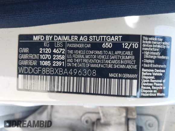 ✅ 2011 Mercedes-Benz C 300 Sport • VIN: WDDGF8BBXBA496308 • Lot: 43584651. Wystawiony na IAAI z przebiegiem Nie podano. Bezpłatny archiwum sprzedaży aukcyjnych z USA i szczegółowy raport historii pojazdu na DreamBid. Zdjęcie 9.