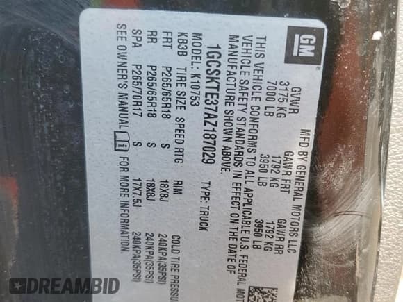 ✅ 2010 Chevrolet Silverado 1500 LTZ • VIN: 1GCSKTE37AZ187029 • Lot: 66529774. Listed on Copart with Not provided. Free auction sales archive from the USA and detailed vehicle history report at DreamBid. Image 12.