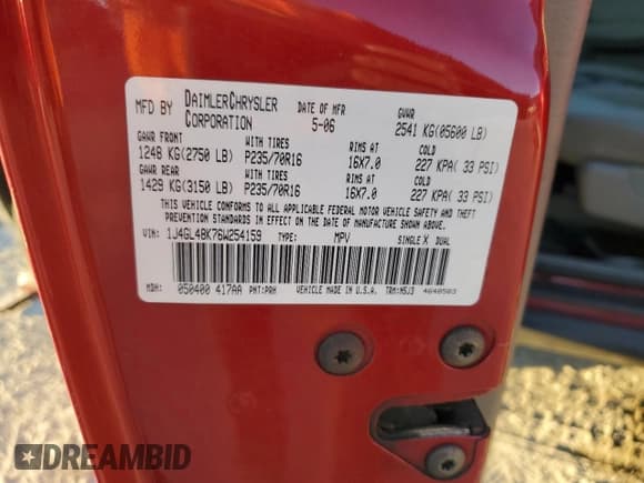 ✅ 2006 Jeep Liberty Sport • VIN: 1J4GL48K76W254159 • Lot: 91874335. Listed on Copart with 146,476 mi. Free auction sales archive from the USA and detailed vehicle history report at DreamBid. Image 13.