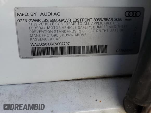 ✅ 2014 Audi S8 • VIN: WAUD2AFD6EN004797 • Lot: 69993344. Wystawiony na Copart z przebiegiem 124 196 mil. Bezpłatny archiwum sprzedaży aukcyjnych z USA i szczegółowy raport historii pojazdu na DreamBid. Zdjęcie 12.