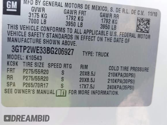 ✅ 2011 GMC Sierra 1500 SLT • VIN: 3GTP2WE33BG206927 • Лот: 43737177. Опубликован ранее на IAAI с пробегом 190 579 миль. Бесплатный доступ к архиву аукционных продаж из США и подробный отчёт об истории автомобиля на DreamBid. Изображение 9.