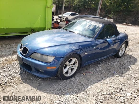 ✅ 2000 BMW Z3 2.5 • VIN: 4USCH9344YLG05011 • Lot: 73979264. Listed on Copart with 91,684 mi. Free auction sales archive from the USA and detailed vehicle history report at DreamBid. Image 1.