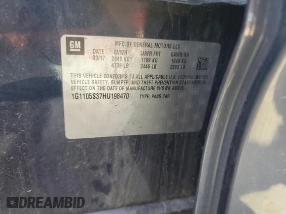 ✅ 2017 Chevrolet Impala LT • VIN: 1G1105S37HU198470 • Лот: 75341784. Опубликован ранее на Copart с пробегом 227 943 миль. Бесплатный доступ к архиву аукционных продаж из США и подробный отчёт об истории автомобиля на DreamBid. Изображение 12.