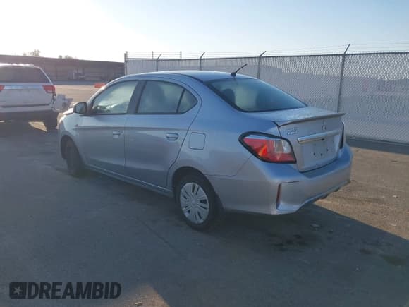 ✅ 2022 Mitsubishi Mirage ES • VIN: ML32FUFJ1NHF04103 • Lot: 43344749. Listed on IAAI with 63,258 mi. Free auction sales archive from the USA and detailed vehicle history report at DreamBid. Image 3.