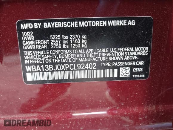 ✅ 2023 BMW 5 Series 530i xDrive • VIN: WBA13BJ0XPCL92402 • Лот: 42187879. Опубликован ранее на IAAI с пробегом 15 275 миль. Бесплатный доступ к архиву аукционных продаж из США и подробный отчёт об истории автомобиля на DreamBid. Изображение 9.