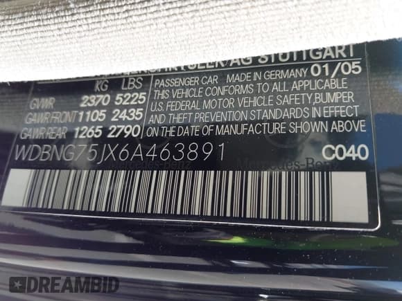 ✅ 2006 Mercedes-Benz S 500 • VIN: WDBNG75JX6A463891 • Лот: 43029302. Опубликован ранее на IAAI с пробегом 138 794 миль. Бесплатный доступ к архиву аукционных продаж из США и подробный отчёт об истории автомобиля на DreamBid. Изображение 9.