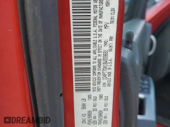 2011 Dodge Nitro Shock z VIN 1D4PT7GX1BW559691, wystawiony jako Copart lot #89531495 z przebiegiem 91 241 mil mil oraz Nie do naprawy • Non repairable. Historia ofert i sprzedaży dostępna na DreamBid. Obrazek 14.