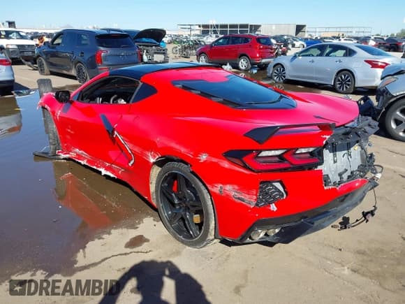✅ 2023 Chevrolet Corvette 1LT • VIN: 1G1YA2D43P5139909 • Lot: 43448082. Listed on IAAI with 23,487 mi. Free auction sales archive from the USA and detailed vehicle history report at DreamBid. Image 3.