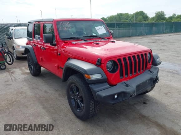 ✅ 2020 Jeep Wrangler Unlimited Sport S • VIN: 1C4HJXDN8LW280024 • Лот: 42502309. Опубликован ранее на IAAI с пробегом 57 193 миль. Бесплатный доступ к архиву аукционных продаж из США и подробный отчёт об истории автомобиля на DreamBid. Изображение 1.
