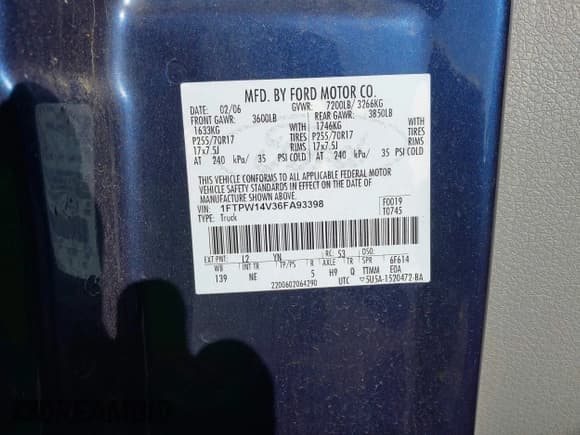 ✅ 2006 Ford F-150 XLT • VIN: 1FTPW14V36FA93398 • Lot: 43701438. Listed on IAAI with 326,664 mi. Free auction sales archive from the USA and detailed vehicle history report at DreamBid. Image 9.