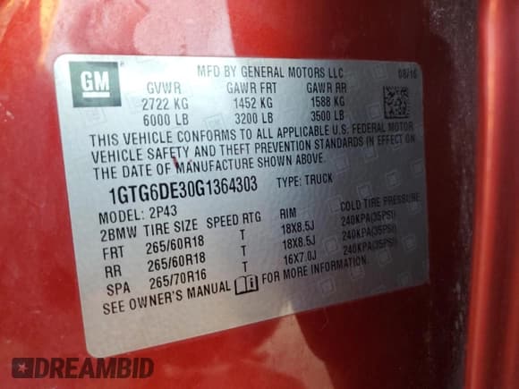 ✅ 2016 GMC Canyon 4WD SLT • VIN: 1GTG6DE30G1364303 • Lot: 90464945. Wystawiony na Copart z przebiegiem 56 981 mil. Bezpłatny archiwum sprzedaży aukcyjnych z USA i szczegółowy raport historii pojazdu na DreamBid. Zdjęcie 12.