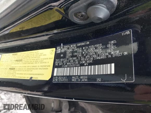 ✅ 2006 Lexus RX 400h • VIN: JTJGW31U560001666 • Lot: 42257070. Listed on IAAI with 267,244 mi. Free auction sales archive from the USA and detailed vehicle history report at DreamBid. Image 9.