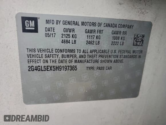 ✅ 2017 Buick Regal Sport Touring • VIN: 2G4GL5EX5H9197365 • Лот: 95897815. Опубликован ранее на Copart с пробегом 129 710 миль. Бесплатный доступ к архиву аукционных продаж из США и подробный отчёт об истории автомобиля на DreamBid. Изображение 12.