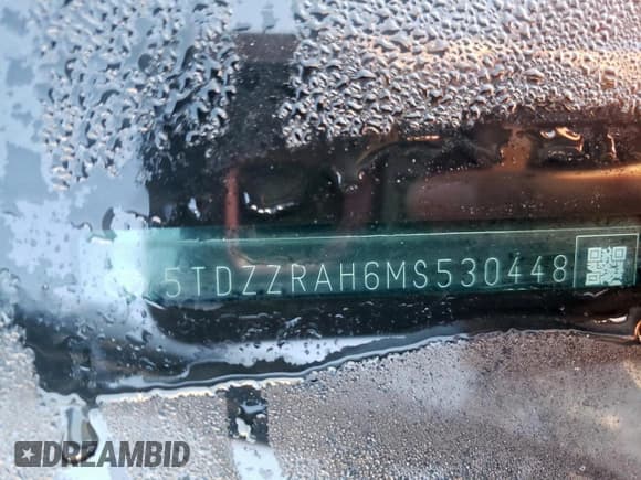 ✅ 2021 Toyota Highlander LE • VIN: 5TDZZRAH6MS530448 • Lot: 85530565. Listed on Copart with 52,779 mi. Free auction sales archive from the USA and detailed vehicle history report at DreamBid. Image 13.