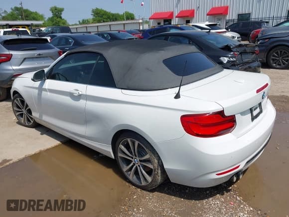 ✅ 2019 BMW 2 Series 230i • VIN: WBA2M7C56KVD52017 • Lot: 41922976. Wystawiony na IAAI z przebiegiem 42 194 mil. Bezpłatny archiwum sprzedaży aukcyjnych z USA i szczegółowy raport historii pojazdu na DreamBid. Zdjęcie 3.