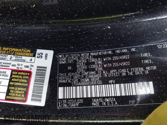 ✅ 2024 Lexus TX 350 • VIN: 5TDAAAB66RS006100 • Lot: 42162676. Listed on IAAI with 16,480 mi. Free auction sales archive from the USA and detailed vehicle history report at DreamBid. Image 9.