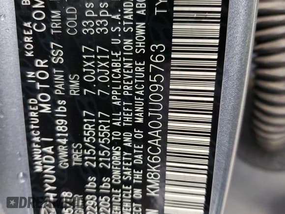 ✅ 2018 Hyundai Kona SEL • VIN: KM8K6CAA0JU095763 • Лот: 69582893. Опубликован ранее на Copart с пробегом 67 381 миль. Бесплатный доступ к архиву аукционных продаж из США и подробный отчёт об истории автомобиля на DreamBid. Изображение 13.