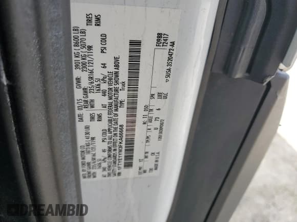 ✅ 2015 Ford Transit Cargo • VIN: 1FTYE1YM3FKA66668 • Lot: 49685285. Wystawiony na Copart z przebiegiem 116 586 mil. Bezpłatny archiwum sprzedaży aukcyjnych z USA i szczegółowy raport historii pojazdu na DreamBid. Zdjęcie 13.