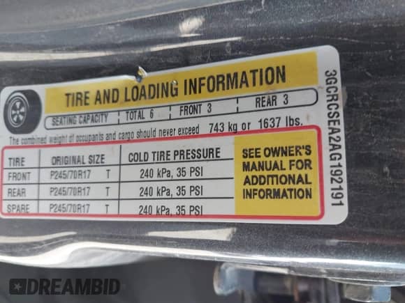 2010 Chevrolet Silverado 1500 LT z VIN 3GCRCSEA2AG192191, wystawiony jako IAAI lot #42695049 z przebiegiem 320 323 mil mil oraz . Historia ofert i sprzedaży dostępna na DreamBid. Obrazek 9.