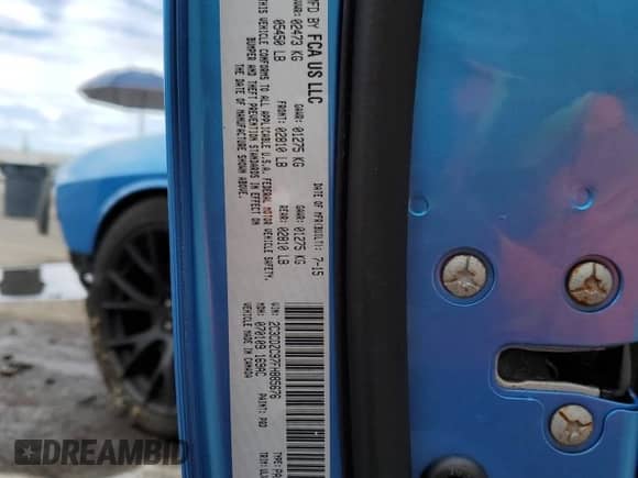 ✅ 2015 Dodge Challenger SRT Hellcat • VIN: 2C3CDZC97FH885676 • Lot: 86626175. Wystawiony na Copart z przebiegiem 88 835 mil mil. Skorzystaj z bezpłatnego archiwum sprzedaży aukcyjnych z USA i zobacz szczegółowy raport historii pojazdu na DreamBid. Zdjęcie 13.