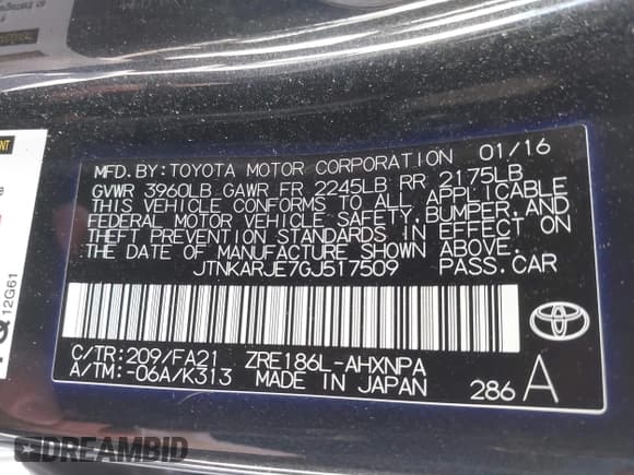 ✅ 2016 Scion iM • VIN: JTNKARJE7GJ517509 • Lot: 43502464. Wystawiony na IAAI z przebiegiem 83 232 mil. Bezpłatny archiwum sprzedaży aukcyjnych z USA i szczegółowy raport historii pojazdu na DreamBid. Zdjęcie 9.