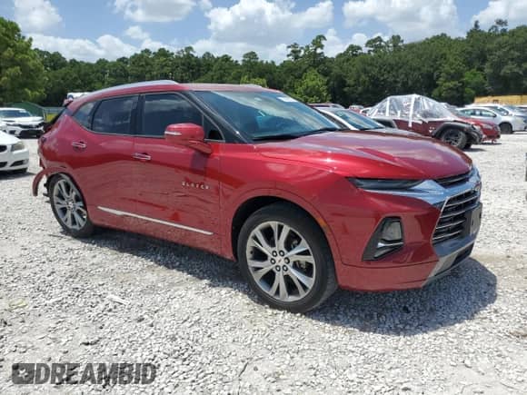 2019 Chevrolet Blazer Premier with VIN 3GNKBFRS6KS666535, listed as a Copart auction lot 62026324 with 31,744 mi miles and Salvage title. Bid and sale history available at DreamBid. Image 4.