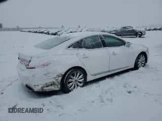 2013 Hyundai Azera with VIN KMHFH4JG5DA284078, listed as a Copart auction lot 84546694 with 122,111 mi miles and Salvage title. Bid and sale history available at DreamBid. Image 3.