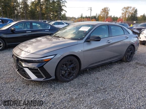 ✅ 2024 Hyundai Elantra N Line • VIN: KMHLR4DF7RU767595 • Лот: 43540090. Опубликован ранее на IAAI с пробегом 7 338 миль. Бесплатный доступ к архиву аукционных продаж из США и подробный отчёт об истории автомобиля на DreamBid. Изображение 2.