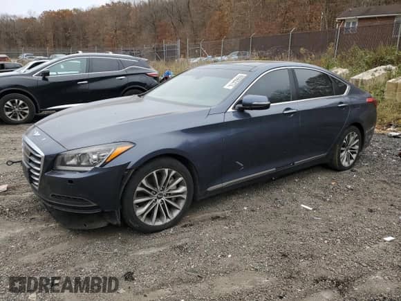 2015 Hyundai Genesis 3.8L with VIN KMHGN4JE1FU042806, listed as a Copart auction lot 80960474 with 66,542 mi miles and Clean title. Bid and sale history available at DreamBid. Image 1.