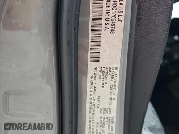 ✅ 2023 Dodge Durango GT Launch Edition • VIN: 1C4RDHDG1PC549748 • Lot: 90474485. Listed on Copart with 66,404 mi. Free auction sales archive from the USA and detailed vehicle history report at DreamBid. Image 13.