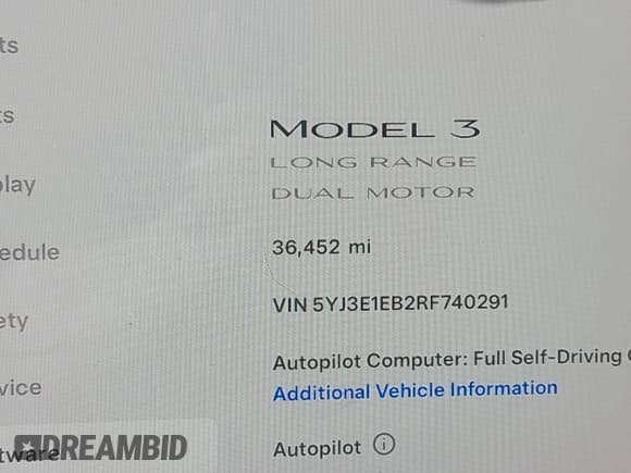 ✅ 2024 Tesla Model 3 Long Range • VIN: 5YJ3E1EB2RF740291 • Лот: 42124138. Опубликован ранее на IAAI с пробегом 36 452 миль. Бесплатный доступ к архиву аукционных продаж из США и подробный отчёт об истории автомобиля на DreamBid. Изображение 15.