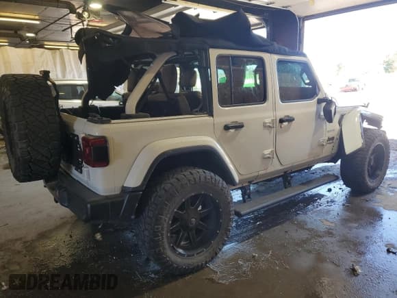 ✅ 2021 Jeep Wrangler Unlimited Sahara • VIN: 1C4HJXEG1MW504915 • Lot: 84751915. Listed on Copart with 48,489 mi. Free auction sales archive from the USA and detailed vehicle history report at DreamBid. Image 3.