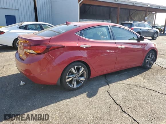 ✅ 2015 Hyundai Elantra Limited • VIN: KMHDH4AE2FU303905 • Lot: 61925045. Listed on Copart with 99,261 mi. Free auction sales archive from the USA and detailed vehicle history report at DreamBid. Image 3.