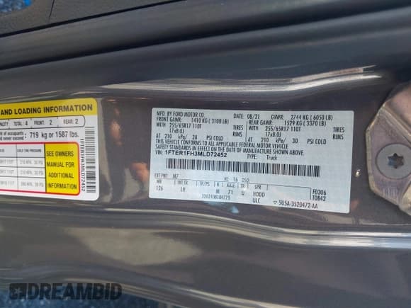 ✅ 2021 Ford Ranger XL • VIN: 1FTER1FH3MLD72452 • Lot: 43413365. Wystawiony na IAAI z przebiegiem 60 287 mil. Bezpłatny archiwum sprzedaży aukcyjnych z USA i szczegółowy raport historii pojazdu na DreamBid. Zdjęcie 9.